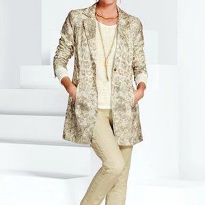 Chico's Textured Animal Duster Jacket Size #3 (XL)